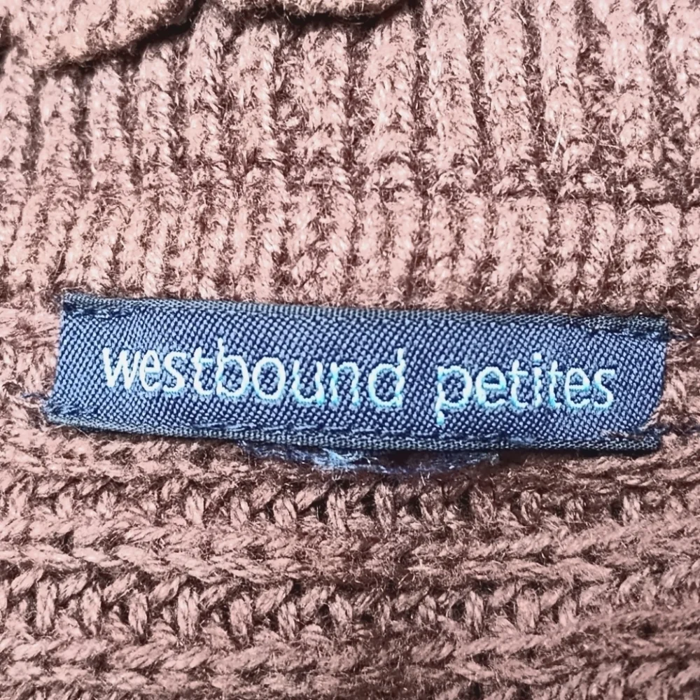 westbound petites Brown Knit Women's Sweater Cardigan Shrug | Short Sleeve | Sm